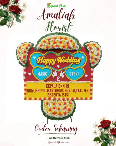 Papan Bunga Pernikahan Cangkiran